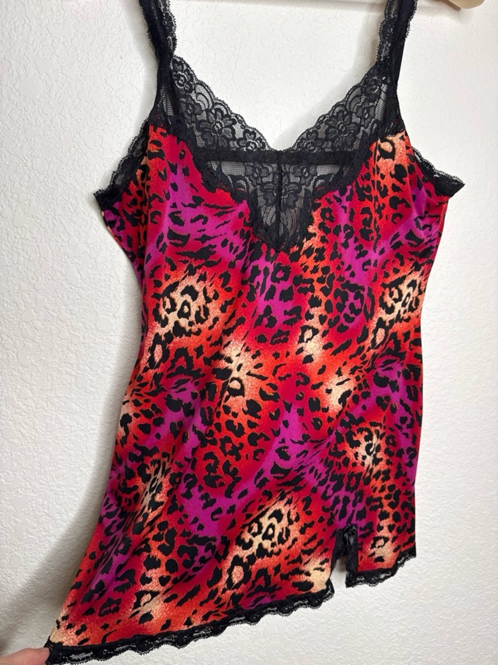 Cinema Etoile Seductivewear Leopard Print Black Lace Nightie XL Y2K Lingerie